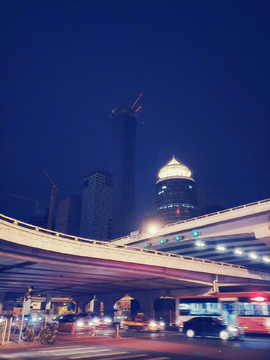 国贸桥 中服大厦 夜景