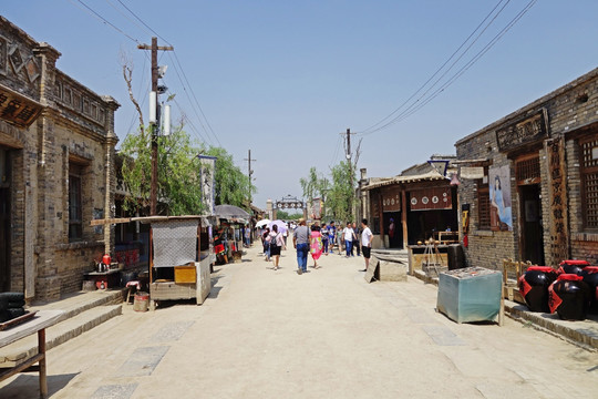 民国时期老银川一条街古朴街景
