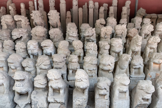 陕西韩城文庙拴马桩