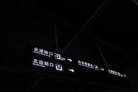 火车站指引牌