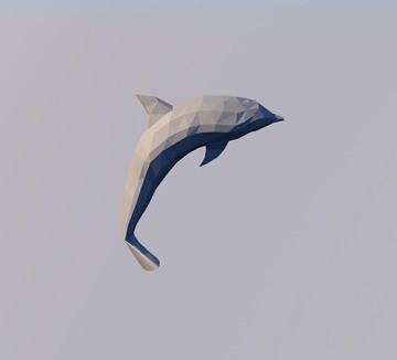 海豚c4d模型