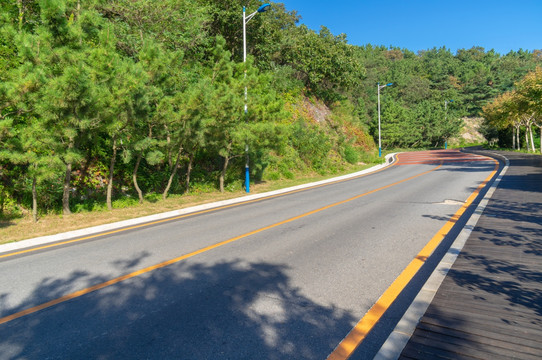 大连滨海路道路背景无人