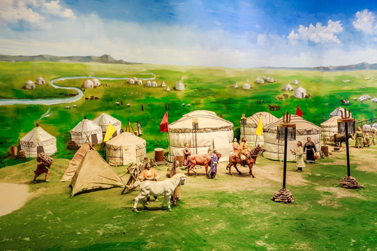蒙古族生产生活模拟场景
