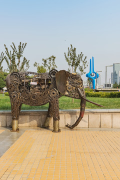 大象创意钢雕