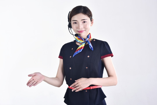 微笑的美女客服