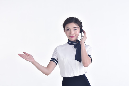 微笑的客服美女