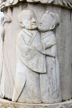古代儿童浮雕