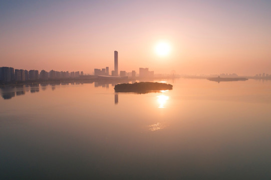 金鸡湖的清晨