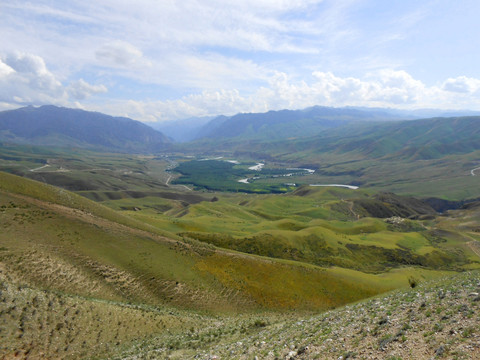 新疆喀拉峻阔克苏河九曲十八弯