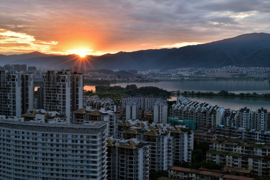 肇庆城市风光夜景