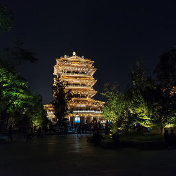 大明湖超然楼夜景
