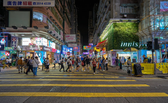 香港街头夜景