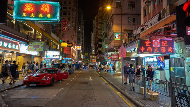 香港街头夜景