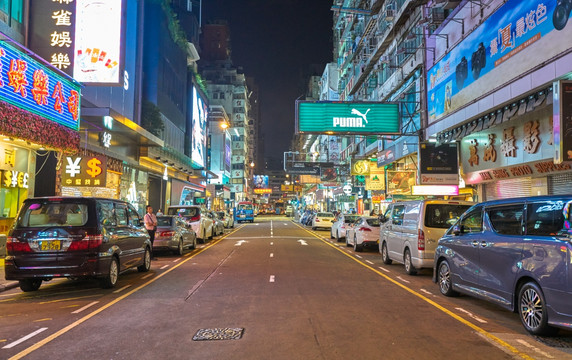 香港街头夜景