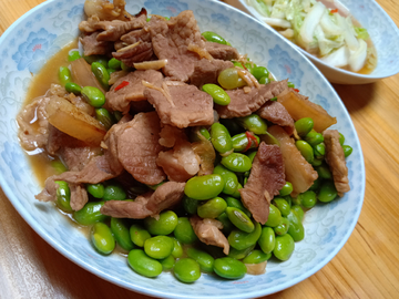 猪肉炒豆