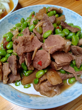 猪肉炒豆