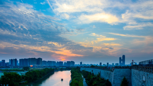 明城墙日落美景