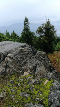 浙江宁波宁海茶山磨柱峰风光