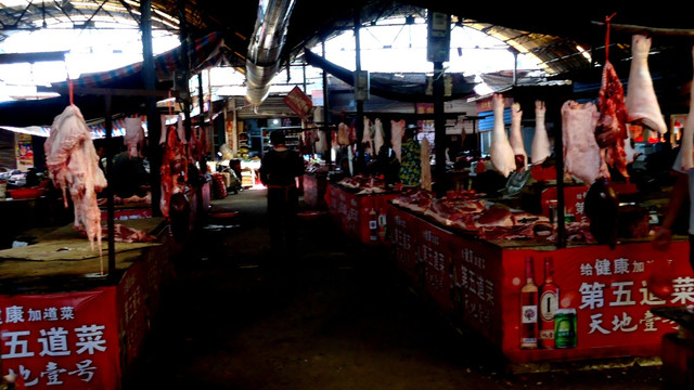 农村猪肉市场