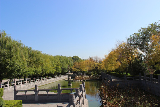 洛阳白马寺水池放生池