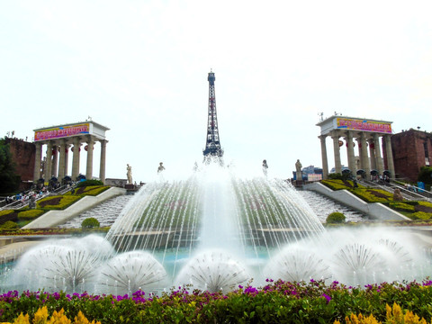 深圳世界之窗喷泉图片
