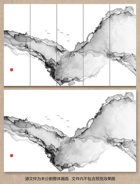 意境水墨山水装饰画
