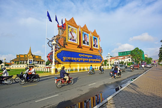 柬埔寨金边街景