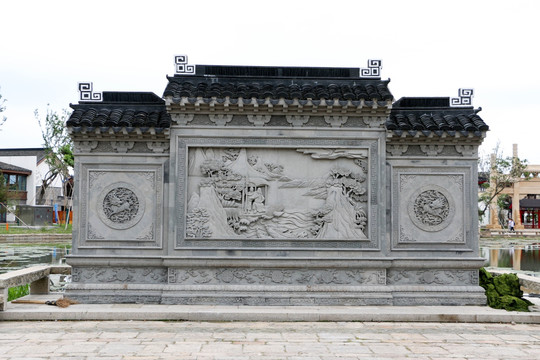 中式墙雕