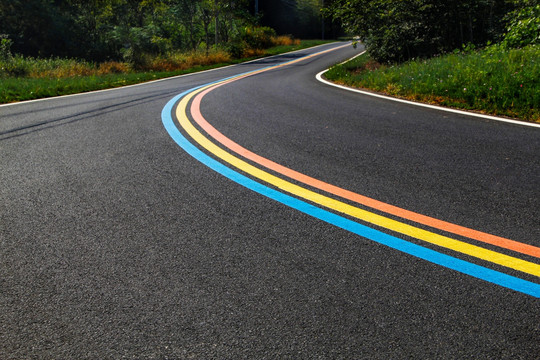 彩色道路