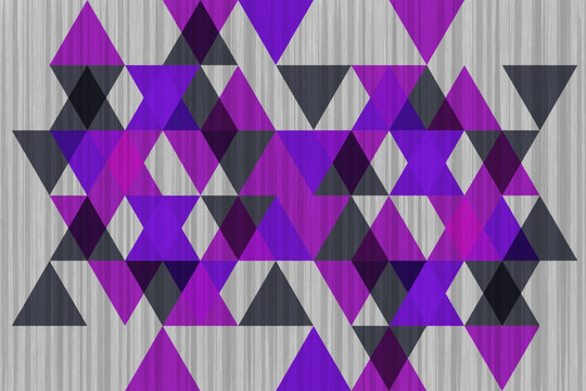 紫色北欧几何图案地毯