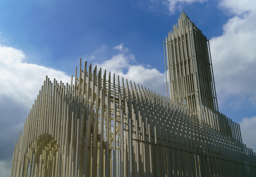抽象艺术钢管教堂塑像