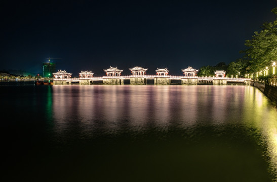 潮州广济桥夜景