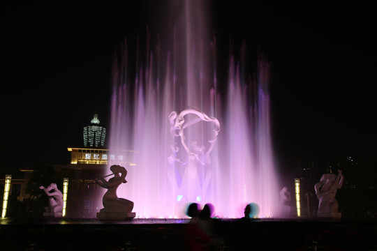 西湖文化广场音乐喷泉