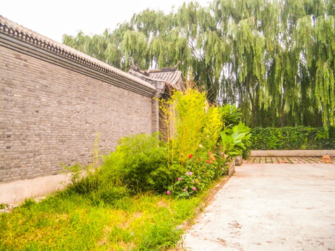 北京胡同砖墙