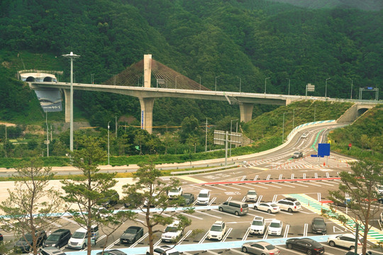 韩国彩色交通标线