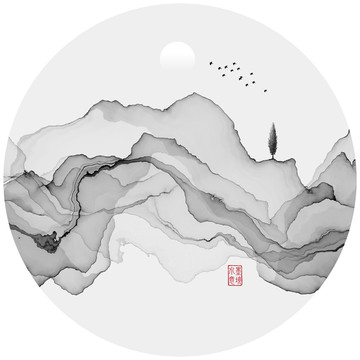 抽象意境水墨装饰画