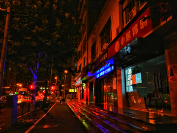 上海街头夜色