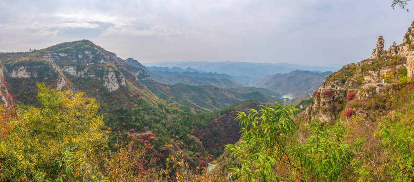 淄博潭溪山秋天风景