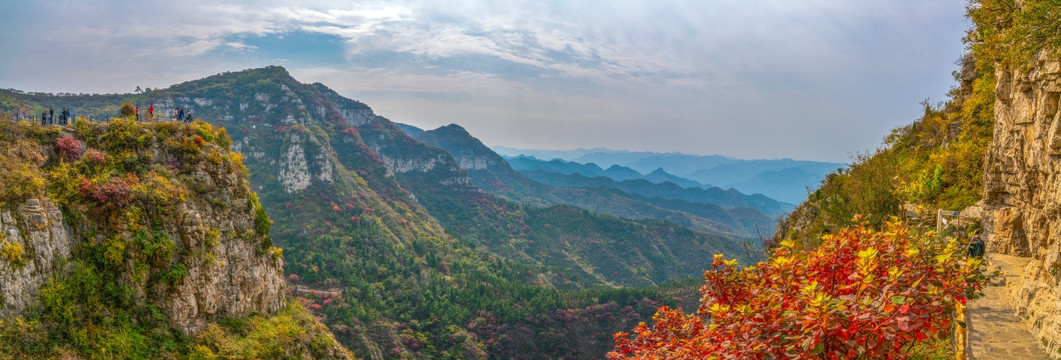 淄博潭溪山秋天风景