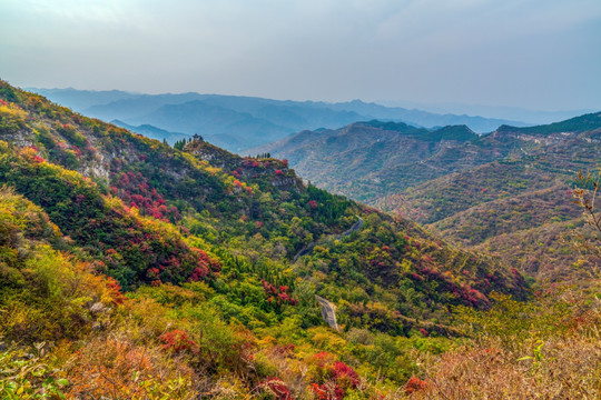 淄博潭溪山秋天风景