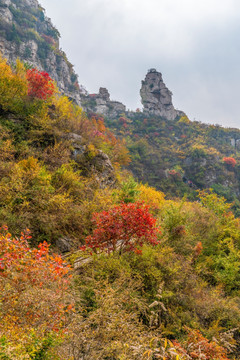 淄博潭溪山秋天风景