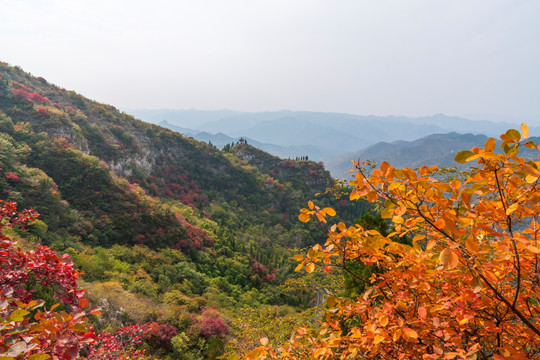 淄博潭溪山秋天风景