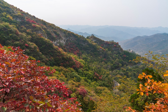 淄博潭溪山秋天风景