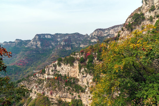 淄博潭溪山秋天风景