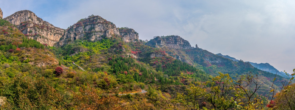 淄博潭溪山秋天风景