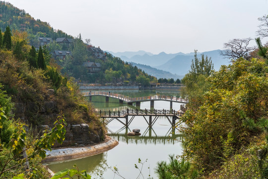 淄博潭溪山秋天风景