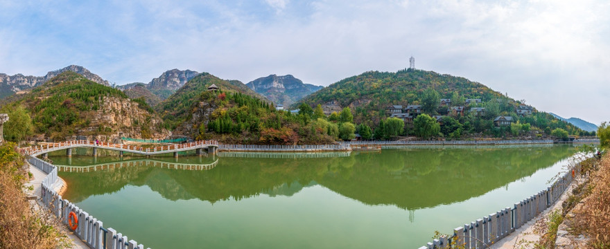 淄博潭溪山秋天山水风景