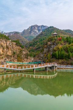 淄博潭溪山秋天山水风景