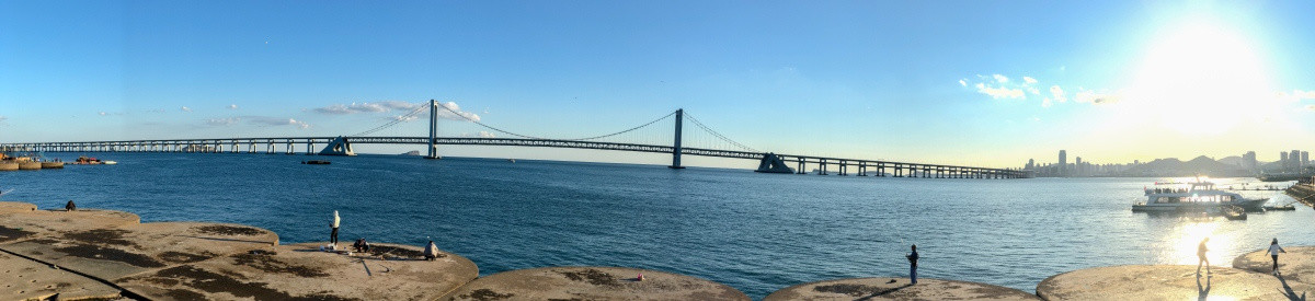 大连星海湾跨海大桥全景