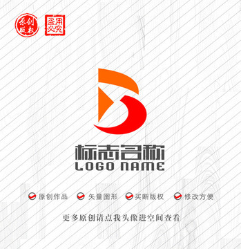 FJ字母B标志帆船logo